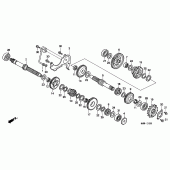 Схема узла: Трансмиссия для Honda XL600 Transalp
