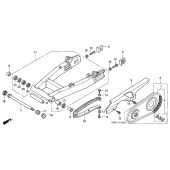 Схема вузла: Swingarm / chain case для Honda CB1300 Super Four