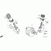 Схема вузла: Колінчастий вал і Поршень для Honda XRV750 Africa Twin