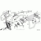 Схема вузла: Радіатор для Honda FSC600 Silver Wing