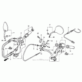 Схема вузла: Пульт управління рульовой для Honda VT750 Shadow Deluxe