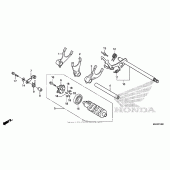 Схема вузла: Gear shift drum для Honda VT750 Shadow Aero