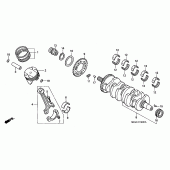 Схема узла: Коленчатый вал и Поршень для Honda CBR900RR CBR954RR Fireblade