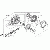 Схема вузла: Приводний редуктор для Honda GL1500 Gold Wing Special Edition