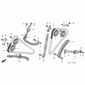 Схема узла: Цепь ГРМ & Натяжитель & Успокоитель для Honda VFR800 VFR