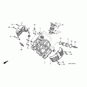 Схема вузла: Головка циліндра (FRONT) (VT1100CV / CW / C2) для Honda VT1100 Shadow ACE