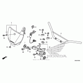 Схема вузла: Верхня траверса & Кліпон керма для Honda CRF230 CRF230F