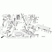 Схема вузла: Верхня траверса & Кліпон керма для Honda CBF1000