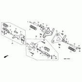 Схема узла: Подножки для Honda XL600 Transalp