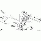 Схема вузла: Верхня траверса & Кліпон керма для Honda VT1300 Sabre