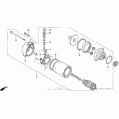 Схема узла: Стартер электрический для Honda CB750 Nighthawk