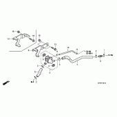 Схема вузла: Система вентиляція картера для Honda CBF250