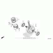 Схема вузла: Колінчастий вал & Поршень для Honda CRF230 CRF230F