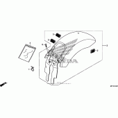 Схема вузла: Заднє крило 2 для Honda VT1300 Sabre