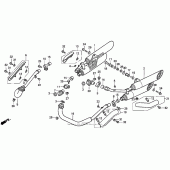 Схема узла: Выхлопная система для Honda VF750 Magna