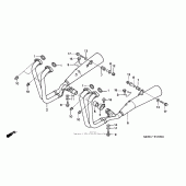 Схема узла: Выхлопная система для Honda CB750 Nighthawk