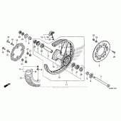 Схема вузла: Заднє колесо для Honda CRF250 CRF250R