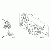 Схема узла: Передний тормозной суппорт (ST1100) для Honda ST1100 Pan-European