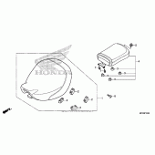 Схема вузла: Сидіння (1) для Honda VT750 Shadow Aero