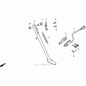 Схема узла: Vt1100c stand 95-96 для Honda VT1100 Shadow