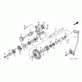 Схема узла: Gear lever для Honda GL1800 Gold Wing