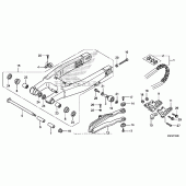 Схема вузла: Задній важіль (Маятник) для Honda CRF150 CRF150RB