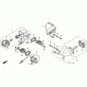 Схема узла: Поворотники (CBR600FS/3S/T/3T/SET) для Honda CBR600 CBR600F