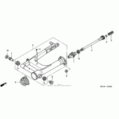 Схема вузла: Задній важіль (Маятник) для Honda VTX1300