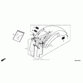 Схема вузла: Заднє крило для Honda VT1300 Fury