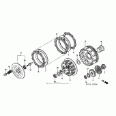 Схема узла: Сцепление для Honda XR400