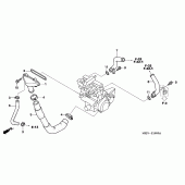 Схема вузла: Труба водна для Honda CB1300 Super Four