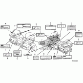 Схема узла: Информационные наклейки для Honda GL1800 Gold Wing