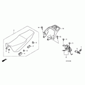 Схема узла: Сиденье для Honda CBF150