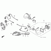 Схема вузла: Поворотники (VY / 1/2/3-CM) для Honda CBR1100XX Blackbird