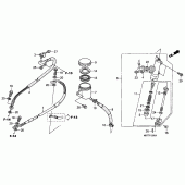 Схема узла: Задний тормозной цилиндр (XL1000V) для Honda XL1000V Varadero