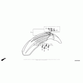 Схема вузла: Переднє крило для Honda CRF150 CRF150R