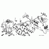 Схема узла: Жгут проводки (1) для Honda CBR900RR CBR929RR Fireblade