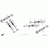 Схема узла: Распредвал и Клапан для Honda GL1800 Gold Wing