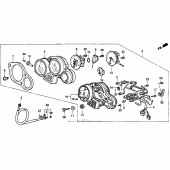 Схема узла: Спидометр + тахометр 93-94 для Honda CBR900RR CBR900RR Fireblade