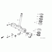 Схема вузла: Рульова траверса для Honda XR250