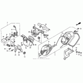 Схема вузла: Задній ліхтар (Стоп-сигнал) для Honda VT750 Shadow Deluxe