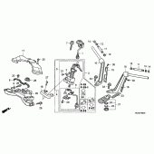 Схема узла: Верхняя траверса & Клипон руля для Honda GL1800 Gold Wing