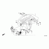 Схема узла: Переднее крыло для Honda NC700
