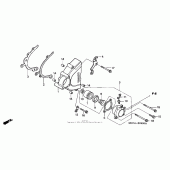 Схема вузла: Ліва кришка картера для Honda RVT1000R RVT RC51