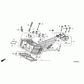 Схема узла: Задняя головка цилиндра для Honda VT750 Shadow RS
