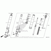 Схема узла: Вилка передней оси для Honda VFR1200 VFR