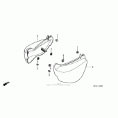 Схема вузла: Бічний обтічник для Honda VF750 Magna