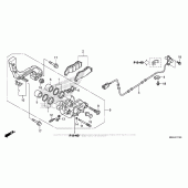 Схема узла: Задний тормозной суппорт 1 для Honda VFR1200 VFR