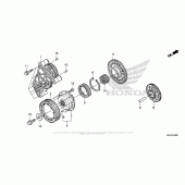 Схема узла: Привод стартера для Honda ST1300 Pan-European Police