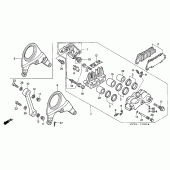 Схема вузла: Задній гальмівний супорт для Honda VFR800 VFR